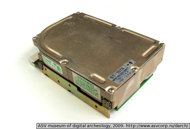 ST-157A Hard disk drive. Front view.