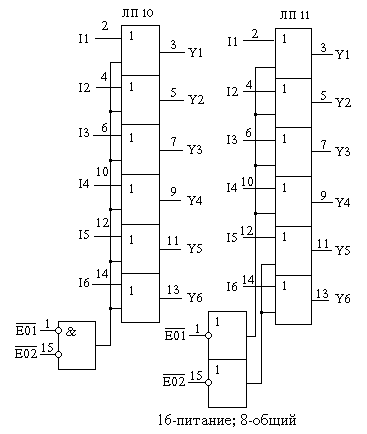 Условные обозначения и цоколевки микросхем ЛП10 и ЛП11